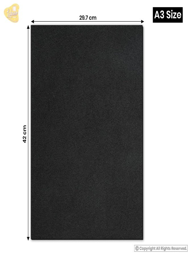 Lakeer A3 Felt Sheets 42cm X 29.7cm Set 10 Black Colour 2mm Thickness for Kids School DIY Crafts Patchwork Embroidery Project. - Image 2